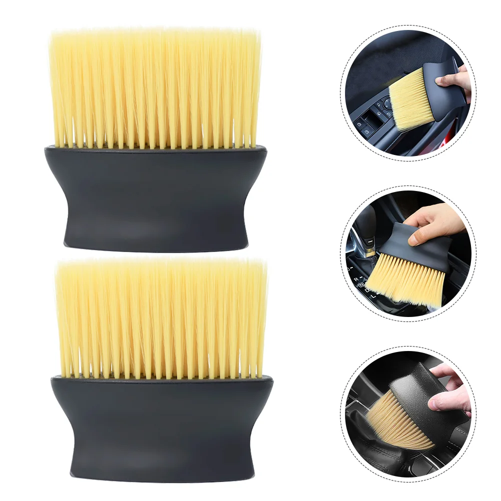 4 Pcs Car Dust Brush Automotive for Dusting Detail Cleaning Interior Indoor Detailing Supplies Fine Fiber Abs Duster