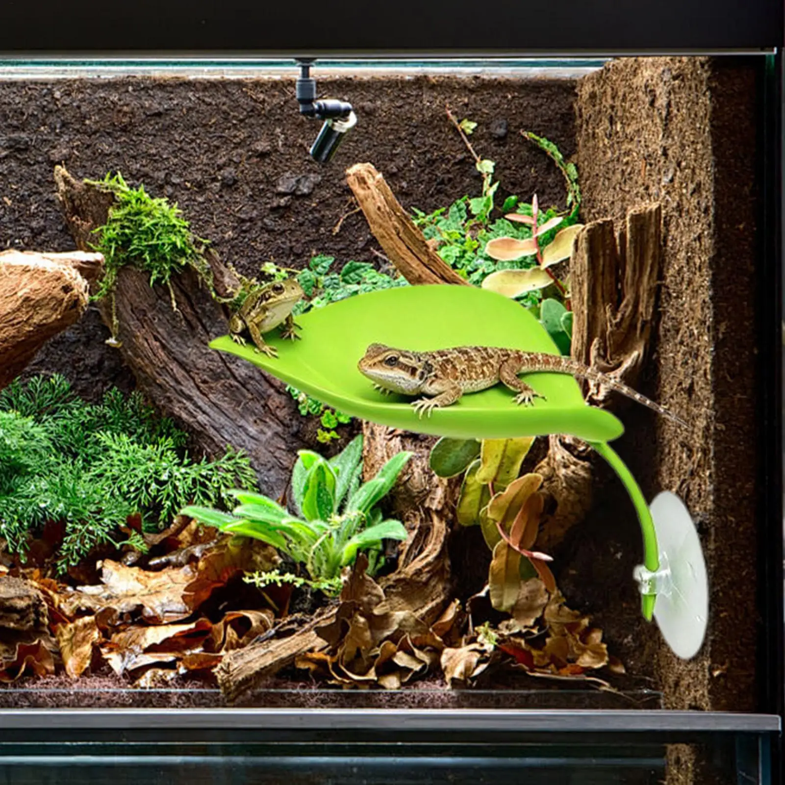 

Leaf-Shaped Turtle Tank Basking Stand, Aquarium Landing Habitats Reptile Tank Decor for Turtles Tree Frogs Leopards Geckos