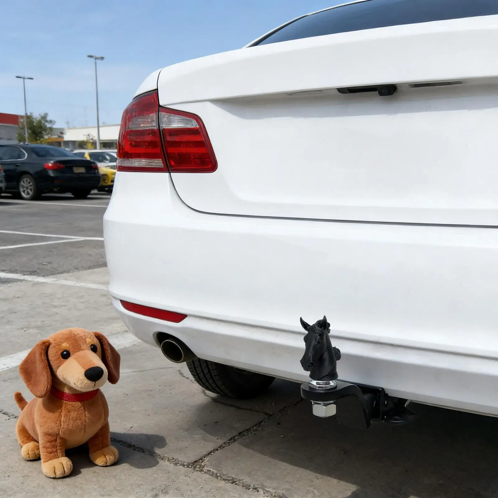 Trailer Ball Cover Animal Shape Dustproof Protector Towing Hitch Plug Cover For RV Trailer SUV Boat Truck Towing Driving Outdoor view 3