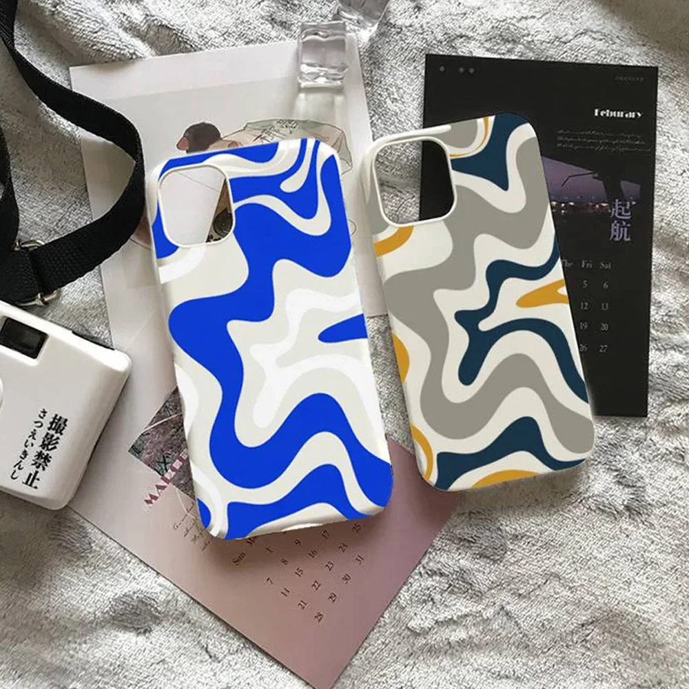 Abstract Swirl Graffiti Phone Case For iPhone 15 14 13 12 11 Pro Max Mini 7 8 Plus X XS XR Shockproof Cover for iPhone 11 Cases