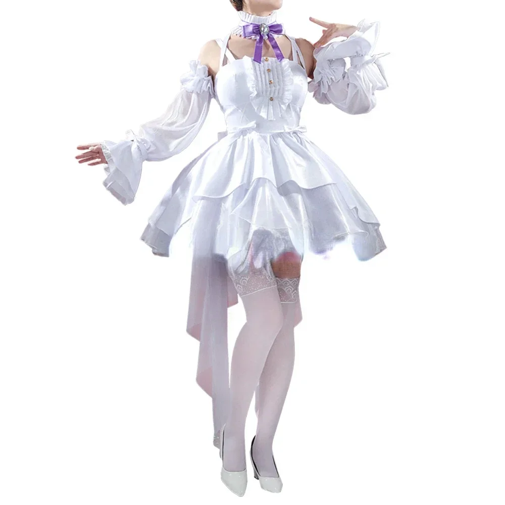 NIKKE The Goddess of Victory Dorothy Cosplay Costume White Princess Dress Lace Accessories Anime Lolita Stockings Full Set Cos