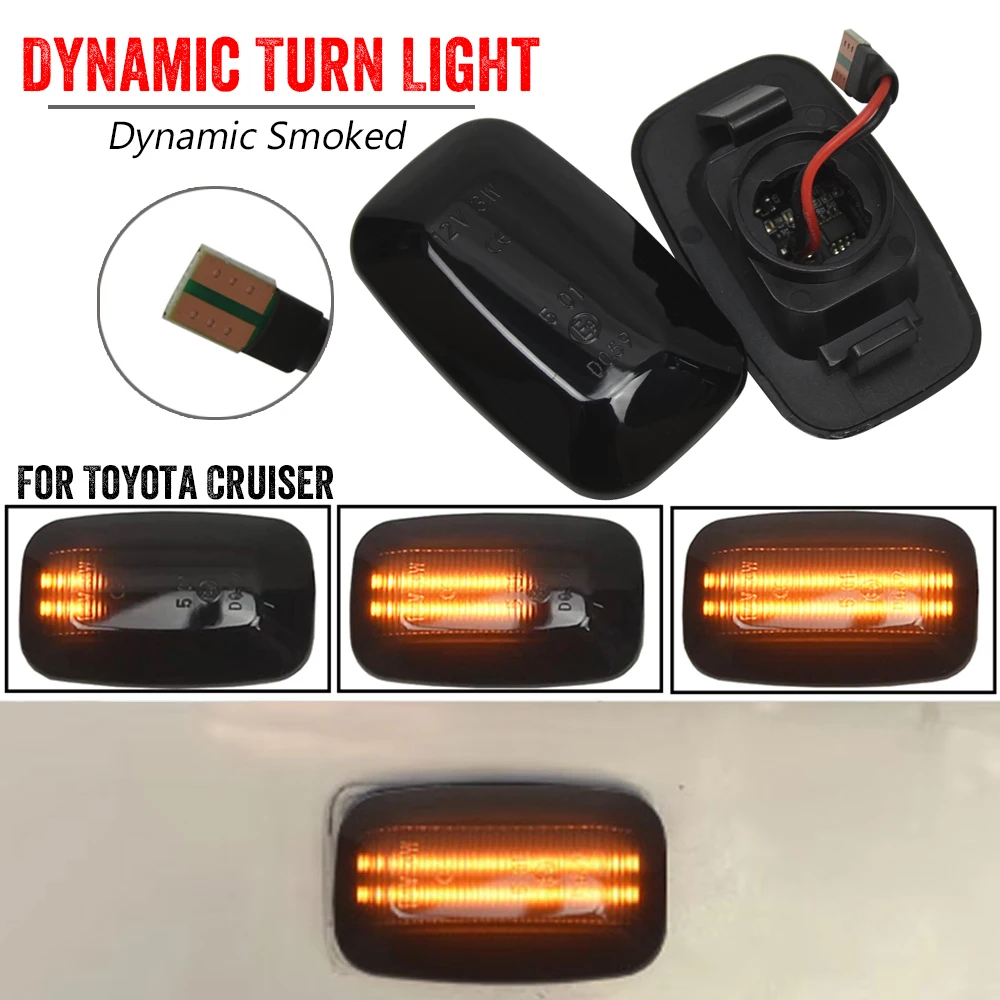 For Toyota Cruiser Land Cruiser 70 80 100 Series Marker Lights Dynamic LED Turn Signal Lamp Indicator