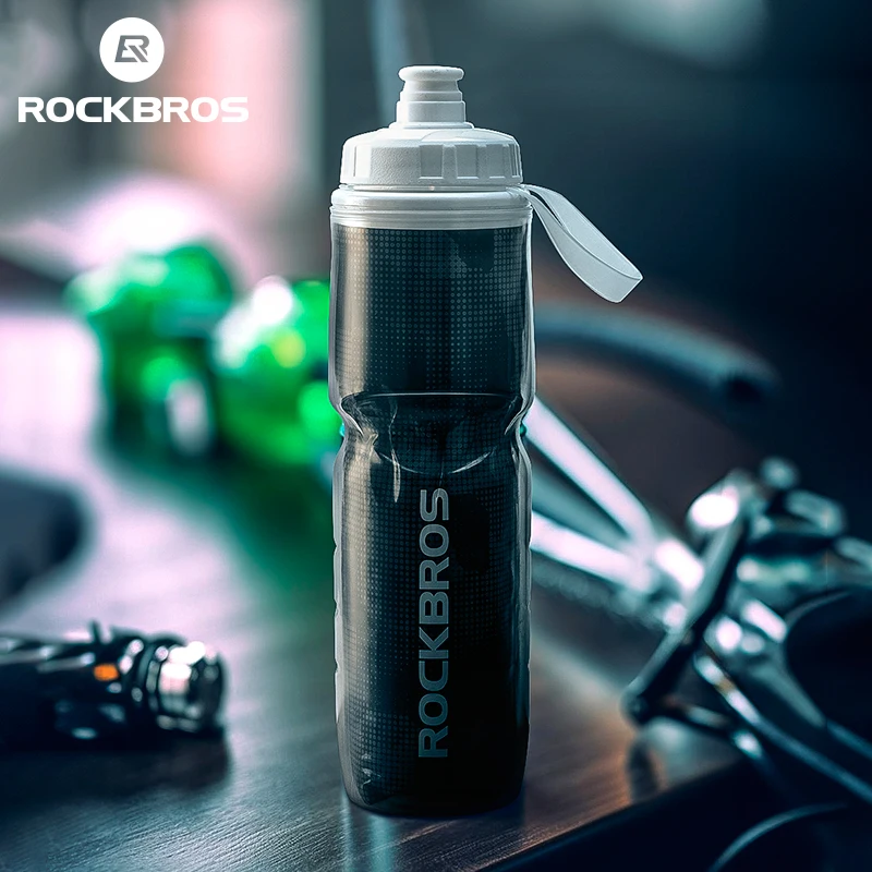 ROCKBROS Cycling Water Bottle Food-grade Insulated Bike Water Bottle MTB Road 750ml  Large Capacity Thermos Bicycle Water Bottle