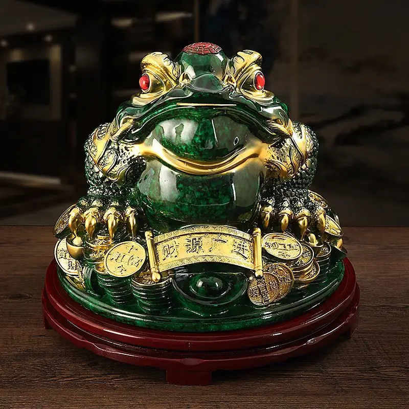 Fortunate-Three-legged Golden Toad, Desktop Decoration, Household Rotating, Porch, TV Cabinet, Office, Creative Crafts