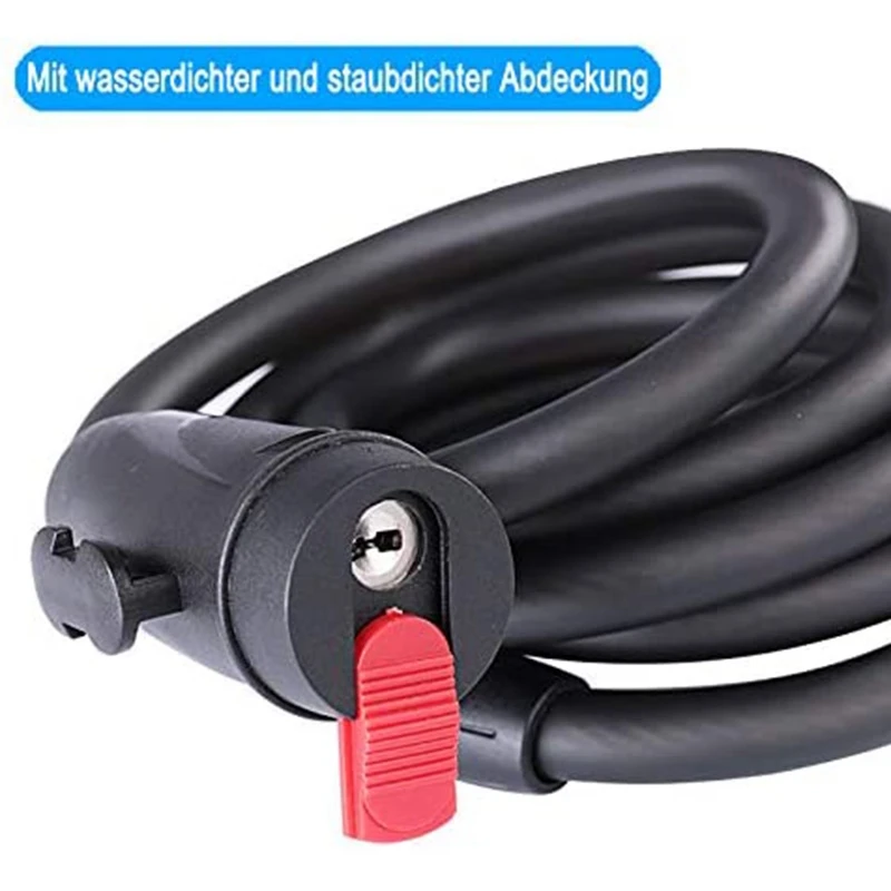 

ABUE-противоугонный спиральный тросовый замок, велосипедный замок с ключом, навесной замок для велосипеда 180 см, аксессуары для велосипеда