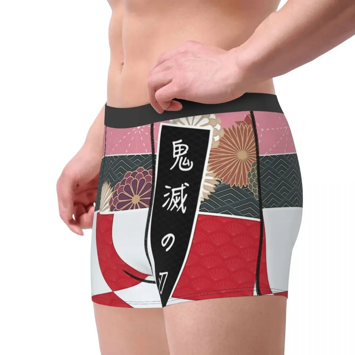 Demon Slayer Nezuko Underpants Breathbale Panties Man Underwear Ventilate Shorts Boxer Briefs