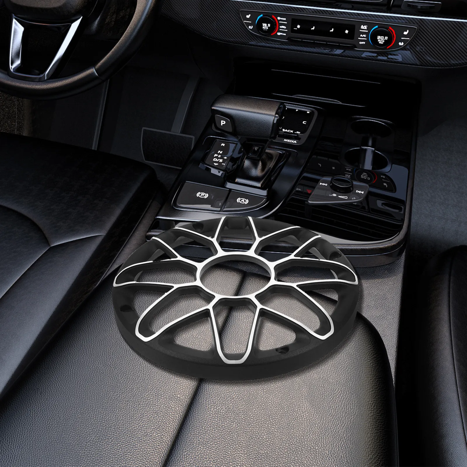 Car Mesh Speaker Cover Thick Aluminum Alloy Black Vented Speaker Grill Protector Subwoofer Dust Cap Car Audio Stereo Upgrade
