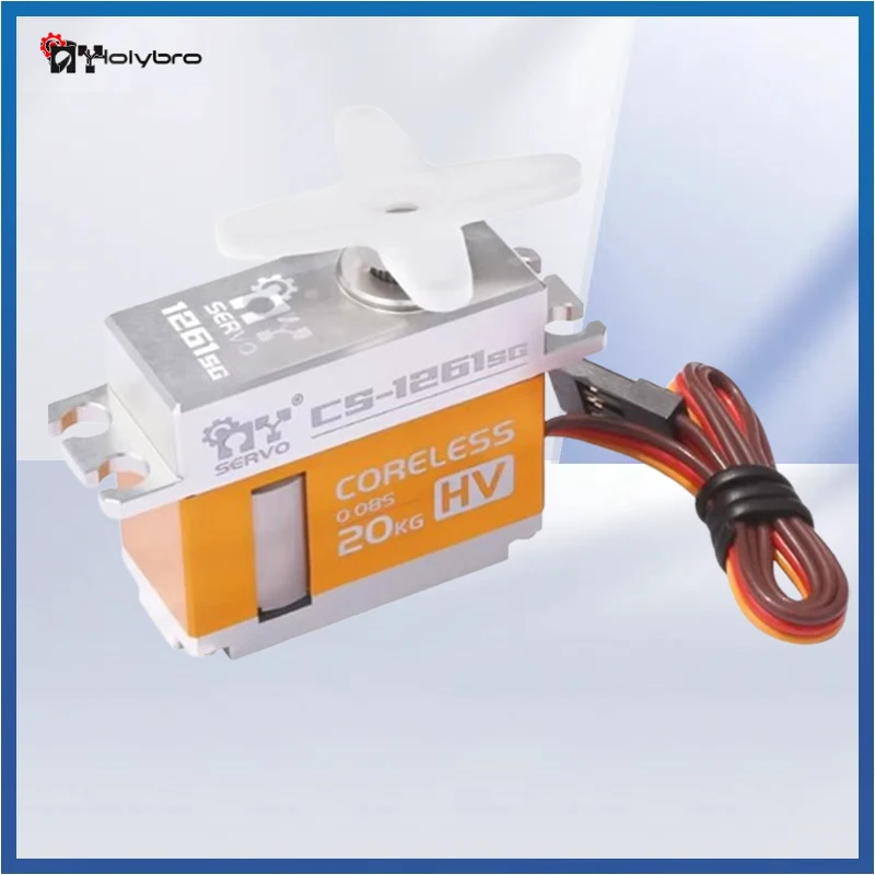 

MY Servo CS-1261SG 7.4V 20kg All-metal Geared Coreless Digital RC Automotive Servo Motors for Drones 1/10/8 Truck Crawler Trucks