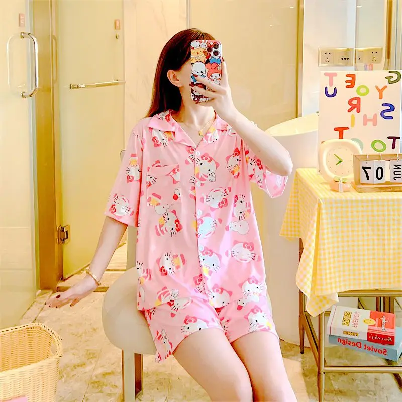 Anime Surrounding Three Liou HelloKitty Shorts for Women's Couples Cute and Comfortable Home Furnishings, Best Birthday Gift