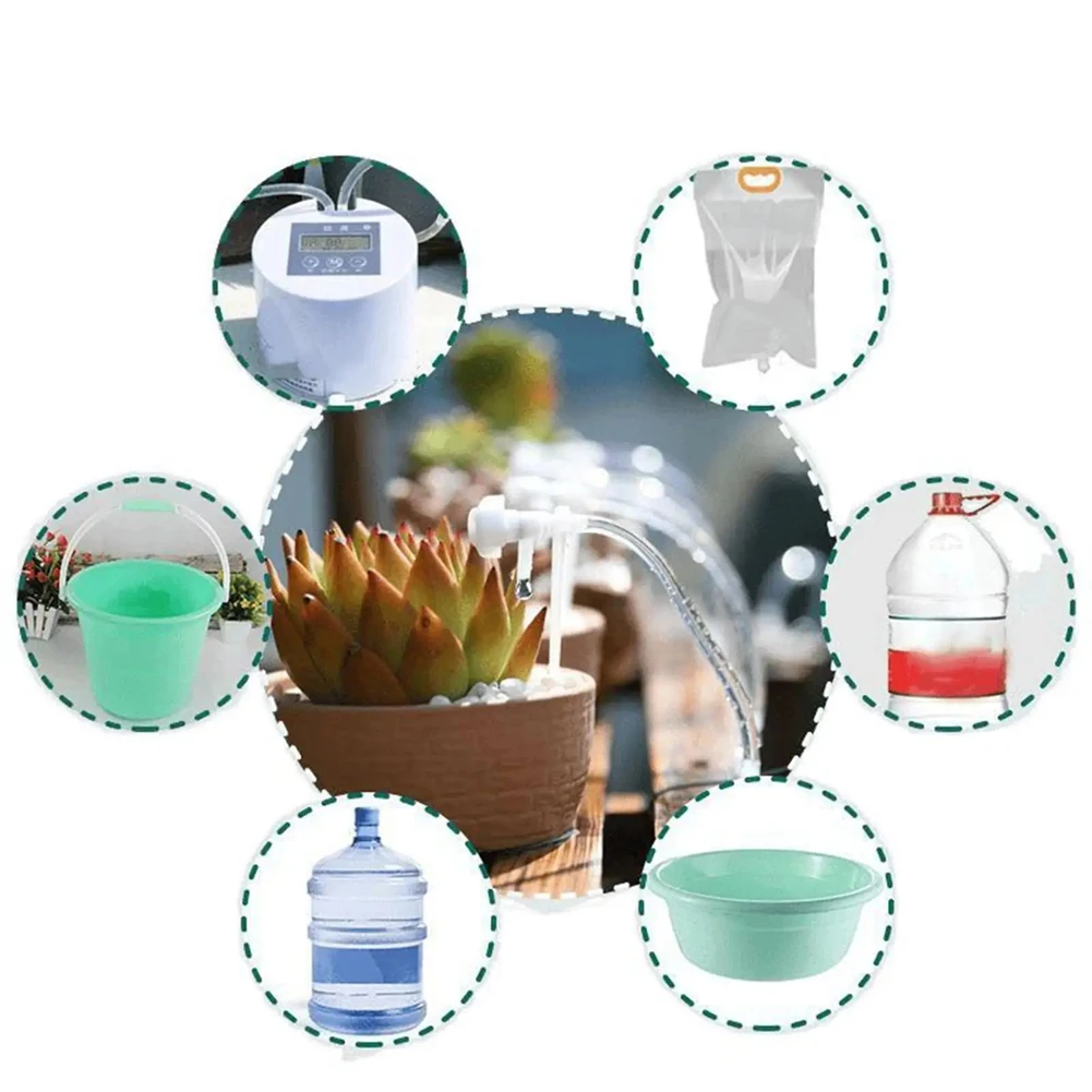 

Самополивные капельницы с 23-футовой трубкой для газона, теплицы, сада, системы орошения, капельного орошения