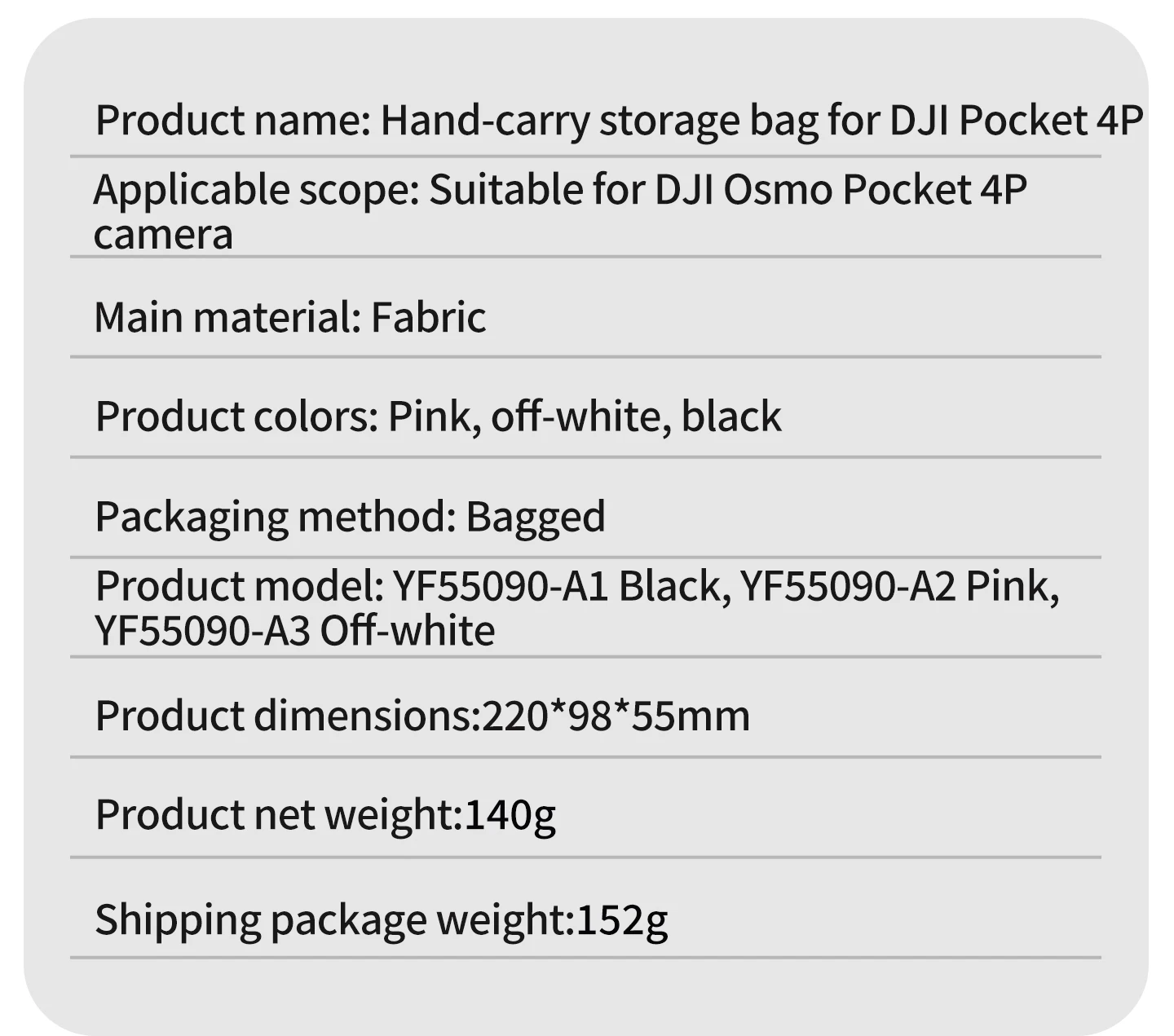 Stoßfeste Hartschalen-Aufbewahrungstasche für DJI Pocket 4P Kamera-Gimbal-Objektiv und Gehäuse Weiche beflockte Innenverkleidung 360-Grad-Schutz – Detail 11