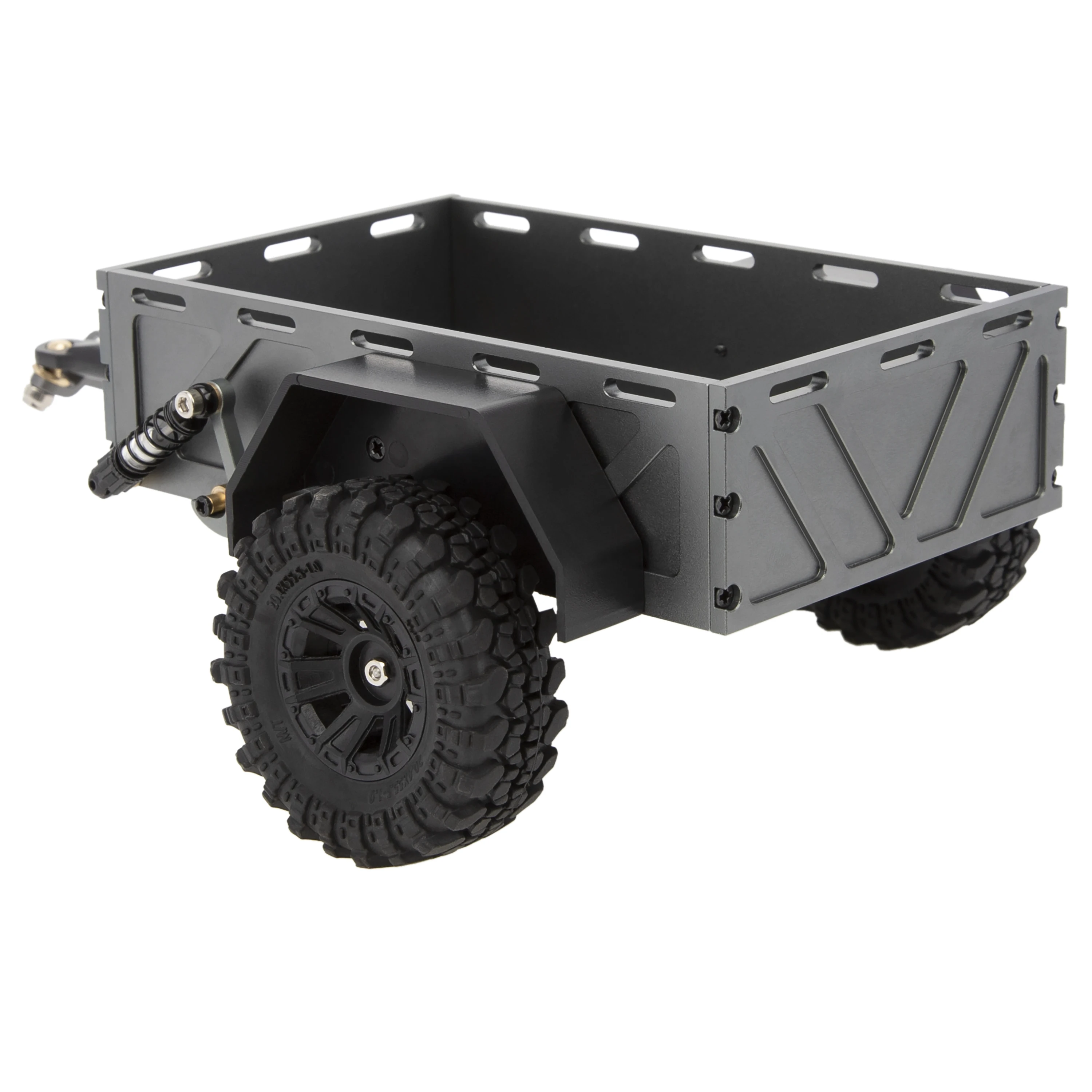 MEUS RACING Utility Trailer Car with Hitch for TRAXXAS TRX-4M TRX4M 1/18 RC Crawler Car Upgrade Parts