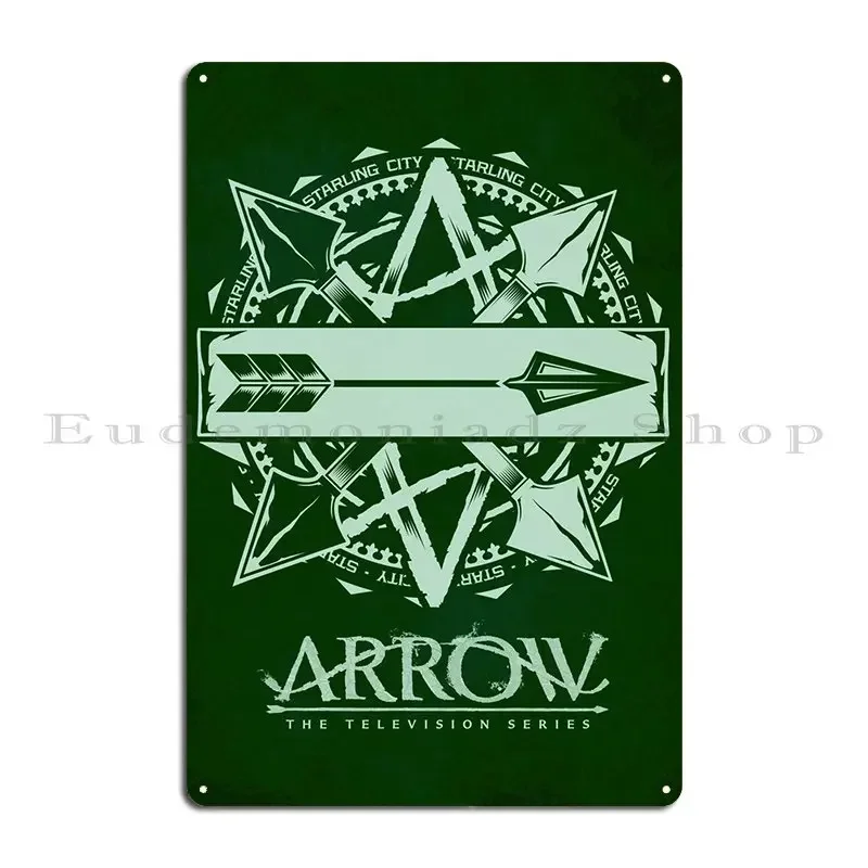 Arrow Sign Metal Signs Printed Cinema Home Wall Cave Pub Tin Sign Poster