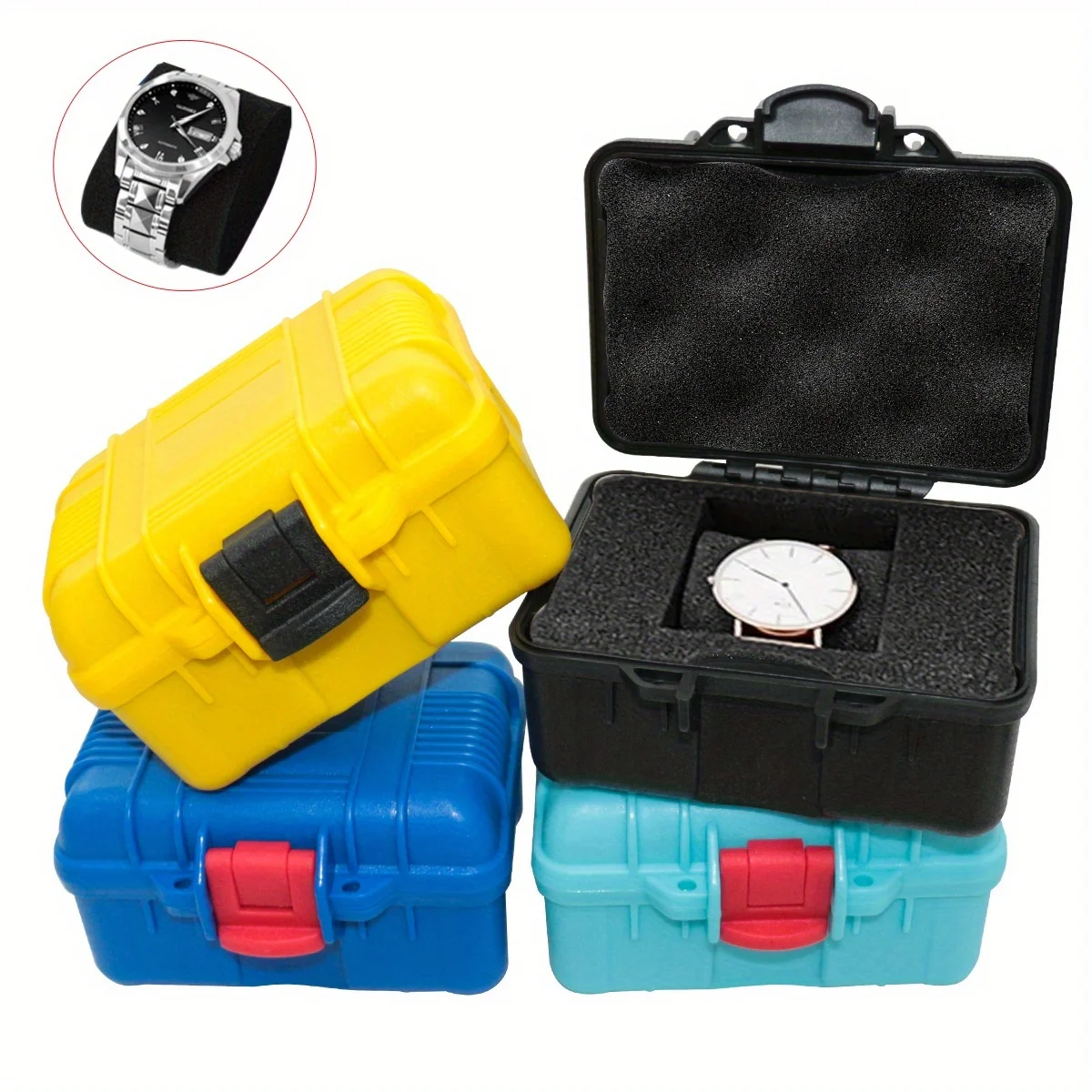 1pc Portable Watch Case, Durable Plastic Watch Storage Box, Fall Prevention Watch Organizer, Protective Moisture-proof Watch Box