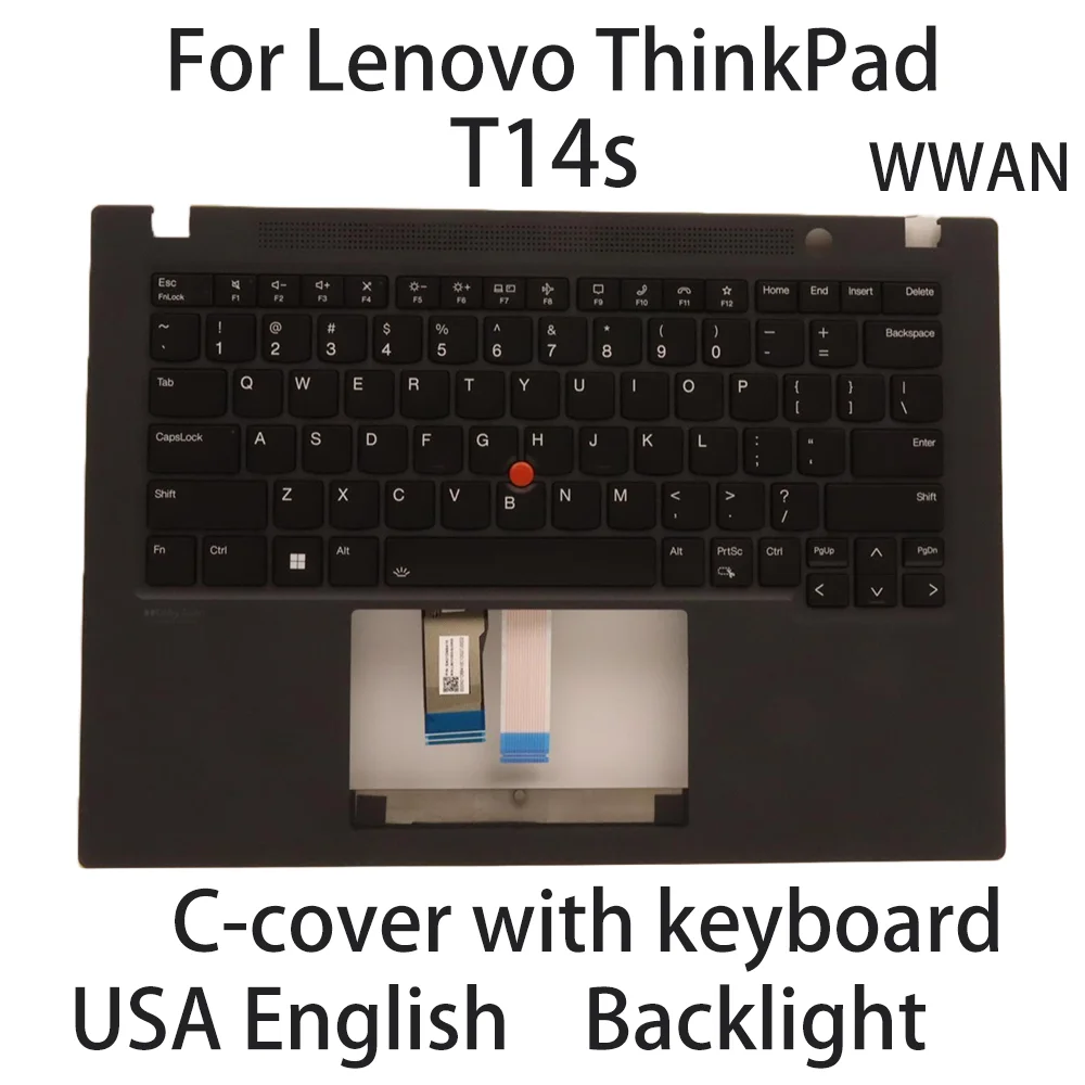 

New For Lenovo ThinkPad T14s Laptop Keyboard USA English Backlight WWAN 5M11H25864 5M11H25866 5M11H25868 5M11H25870