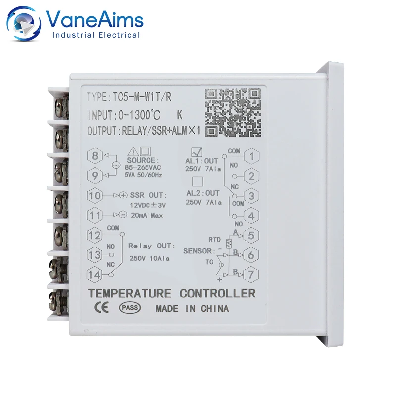 220V AC Thermostat TC5S TC5H TC5L TC5M RTD TC Universal Input SSR Relay Dual Output PID Temperature Controller with Transformer