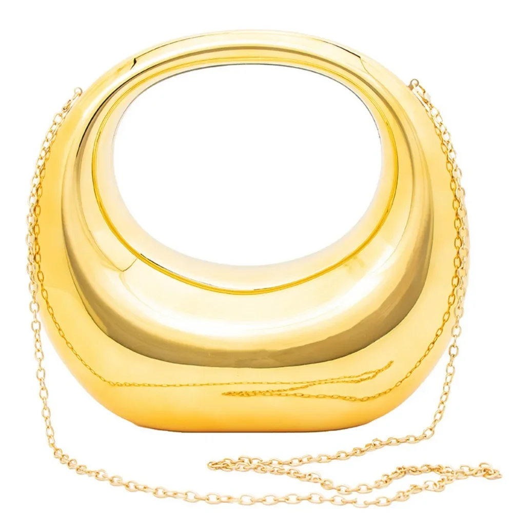 Fashion Acrylic Evening Bag Women\'s Bag Fashion Crescent Bag Autumn Chain Crossbody Personalized Handbag Party Wedding Bag