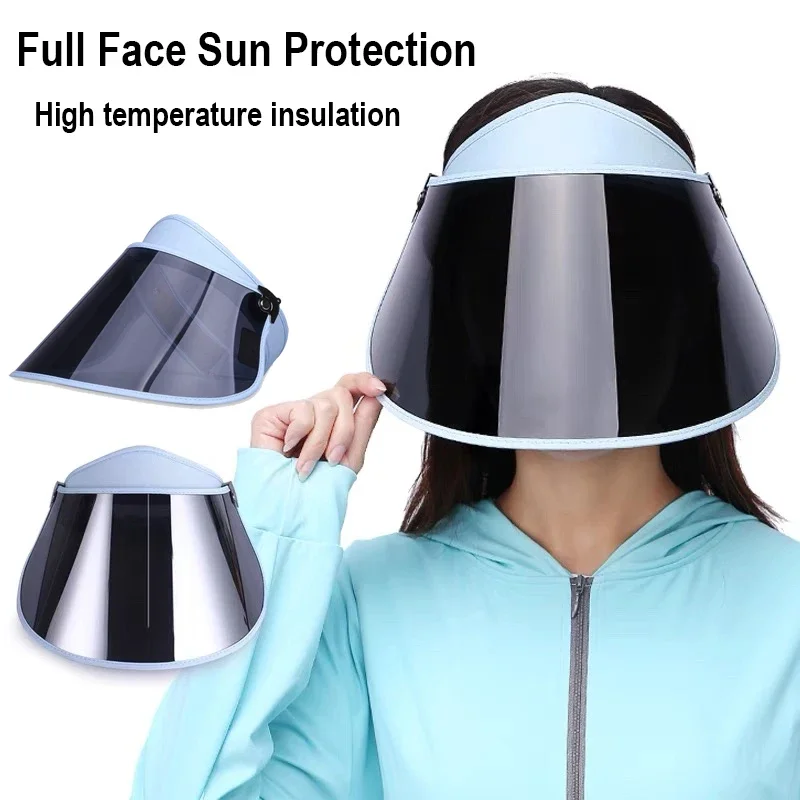 Foldable Sun Protection Women Men Summer Hat Full Face Cover Wide Brim Hat for Camping Outdoor Sport Golf Cap Beach Accessories