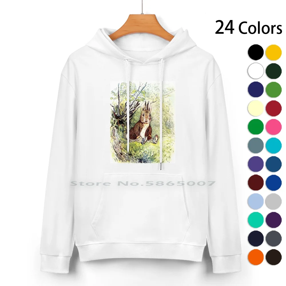 Benjamin Bunny-Beatrix Potter Pure Cotton Hoodie Sweater 24 Colors Benjamin Bunny Beatrix Potter Rabbit Garden Vintage Classic