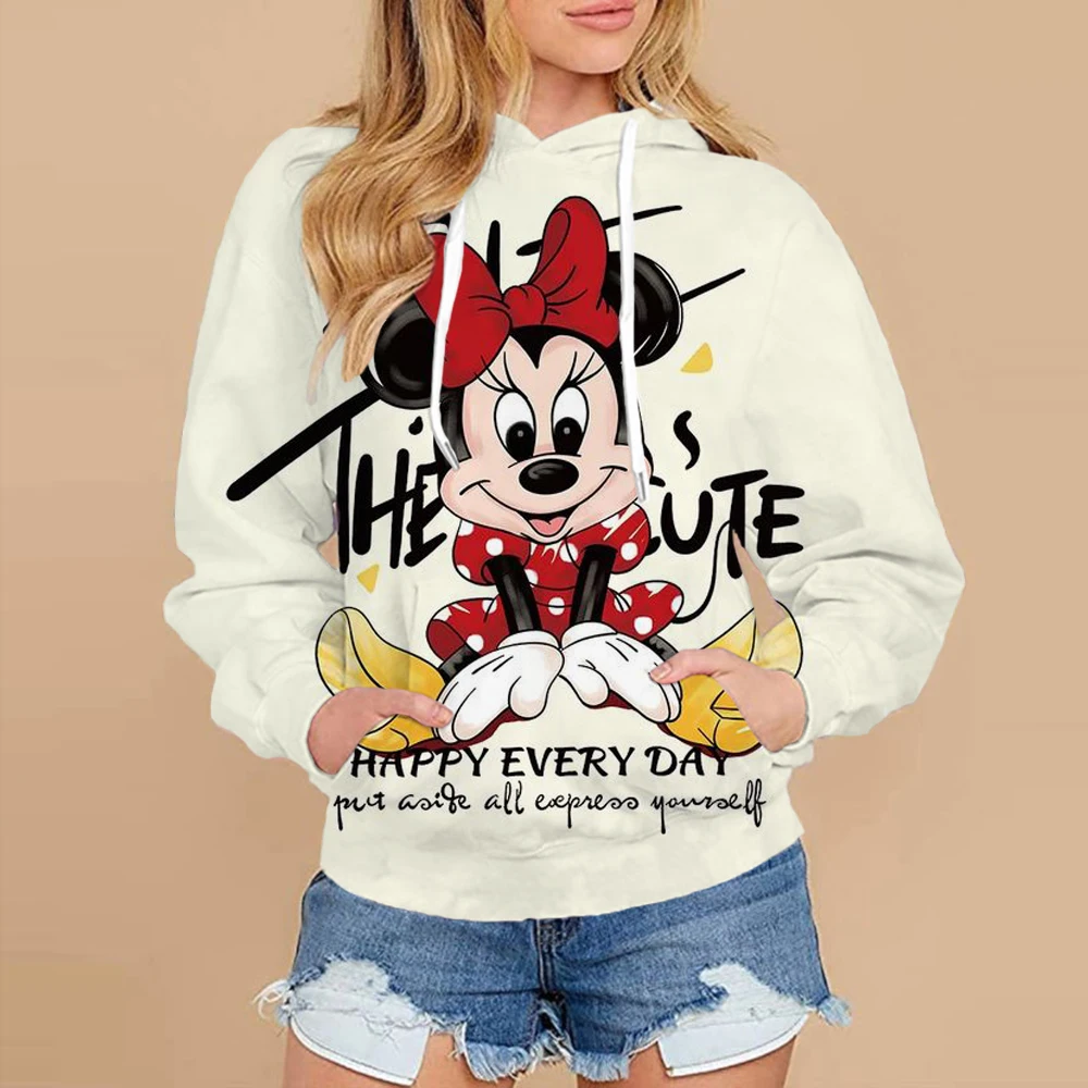 Disney Christmas Mickey Mouse Minnie Hoodie Dress Fashion Disney Sweatshirt Sweatshirt Dress Allover Printed Hoodie for Women