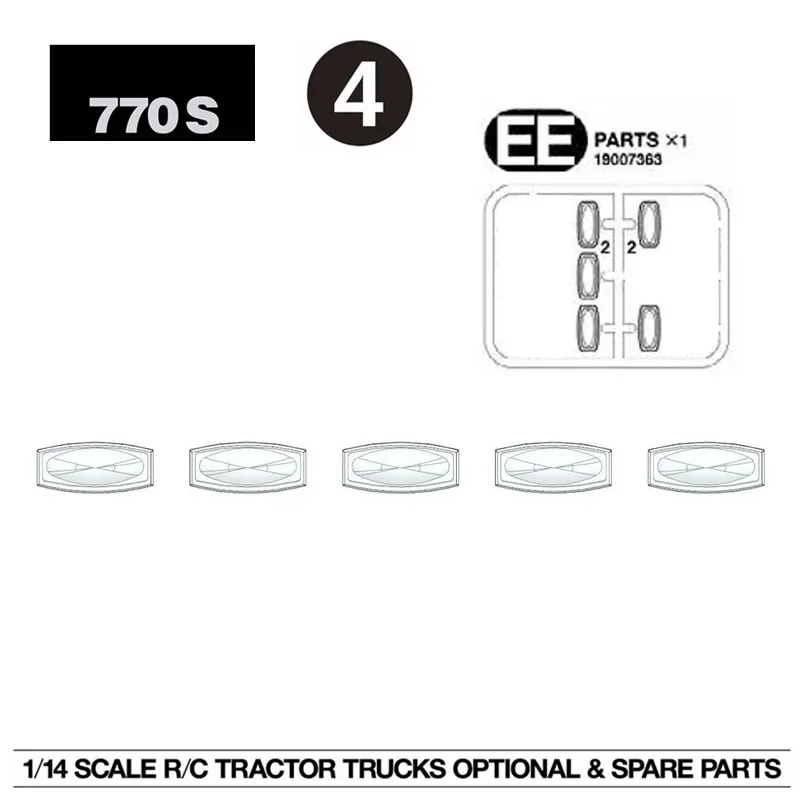 RC Truck Transparent Light Panel Lampshade for 1/14 Tamiya SCANIA 770S 6X4 56368 8X4 56371 Car Upgrade Accessories