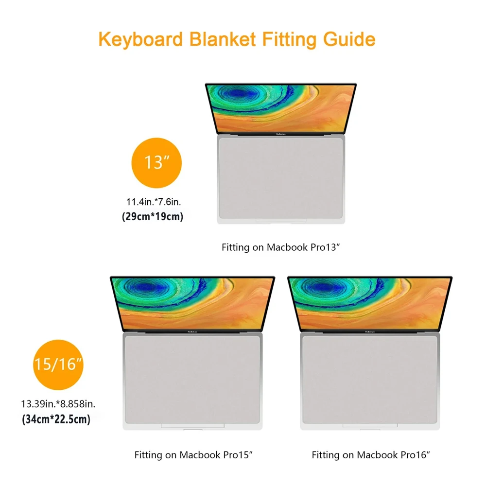 

New Dustproof Keyboard Cloth for Apple MacBook Pro 13 Inch M1 M2 Pro 13 15 16 Inch Screen Cleaning Protection Film.