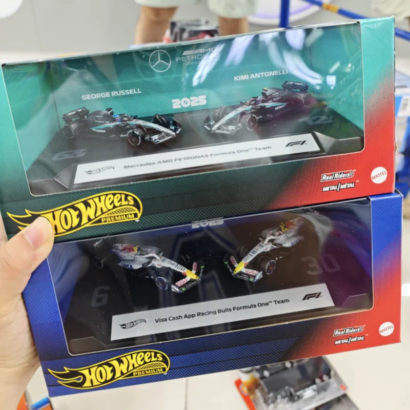 hot-wheels-premium-f1-racing-car-model-jmm89-double-car-set-mercedes-mclaren-redbull-diecast-alloy-collectible-vehicle
