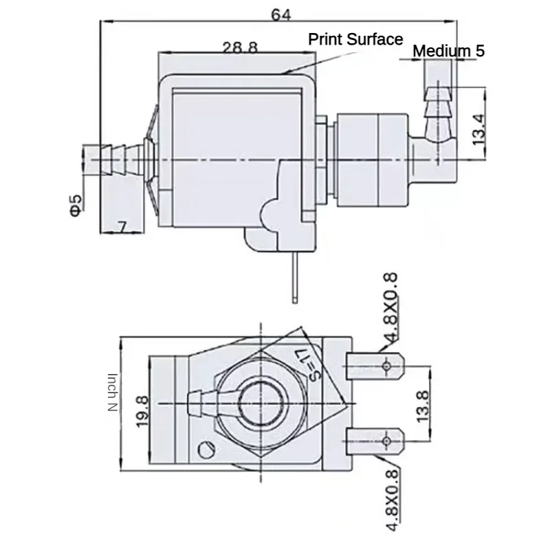 Elektro magnetische Magnet pumpe für Bügeleisen JYPC-8 220V bis 240V 15W Dampf mopp Kleidungs stück Dampf garer Kaffee maschine Ventil teile