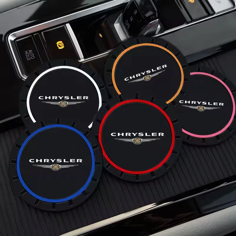 Alfombrilla antideslizante con ranura para taza de agua para coche, accesorios para Chrysler 300c Town Pacifica Sebring Crossfire PT Cruiser Country, 2 uds.
