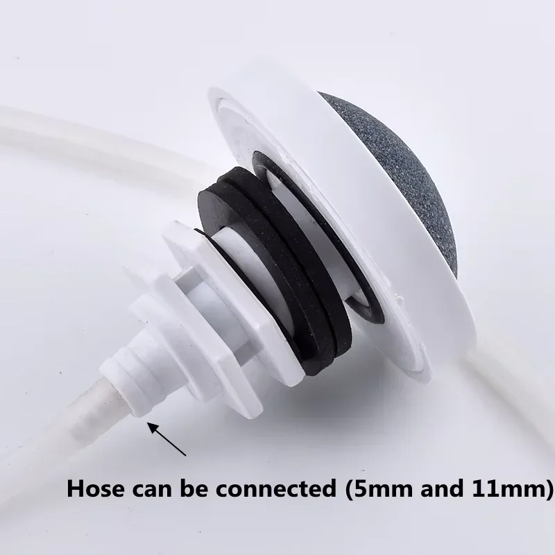 Conector de fornecimento de oxigênio em pvc, aerador de pedra de bolha para aquário, bomba de tanque de peixes, placa de oxigênio hidropônico, mini acessórios de bomba de ar