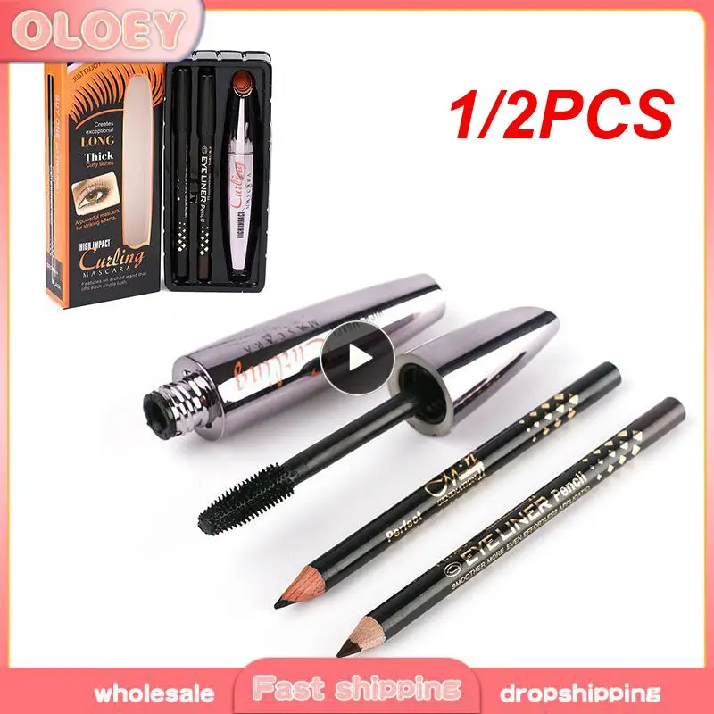 /set Mascara + Eye lip Liner Make-Up Dikke Mascara Volume Express Waterdichte Cosmetica Ogen Para Lash Gel Make-Up TSLM1