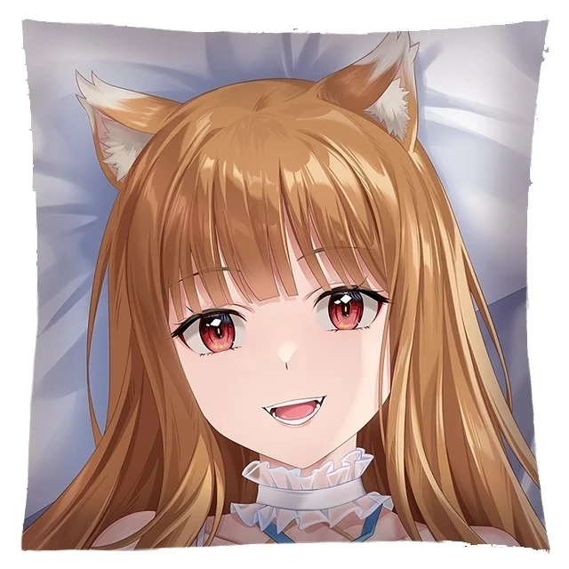 Casing bantal tubuh Anime dan serigala Holo Cosplay 2WAY Dakimakura casing bantal Jepang sarung bantal SF
