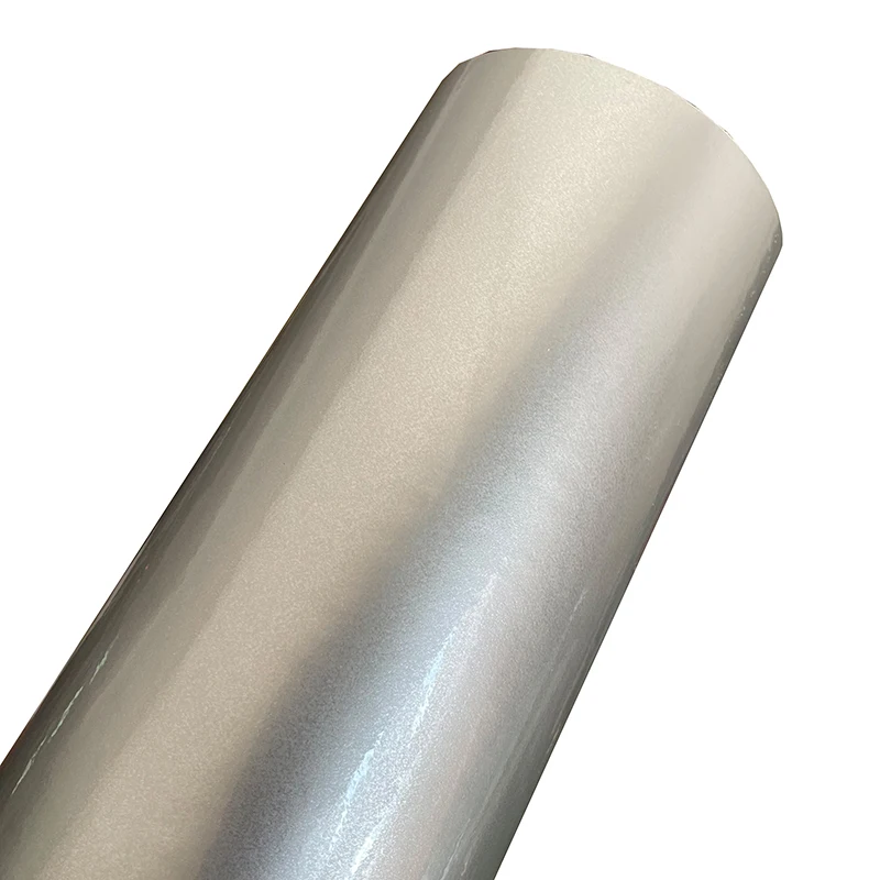 

Premium Ultra Gloss Silver Metallic Vinyl Wrap Film Roll with Air Release Self Adhesive Car Decal Wrapping