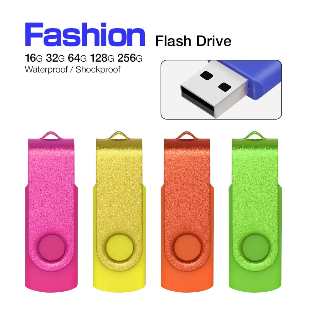 USB Flash Drive 128GB 64GB, Flash disk kecepatan tinggi, memori flash Drive USB 2.0, memori Flash Drive usb 16GB 8GB 4GB