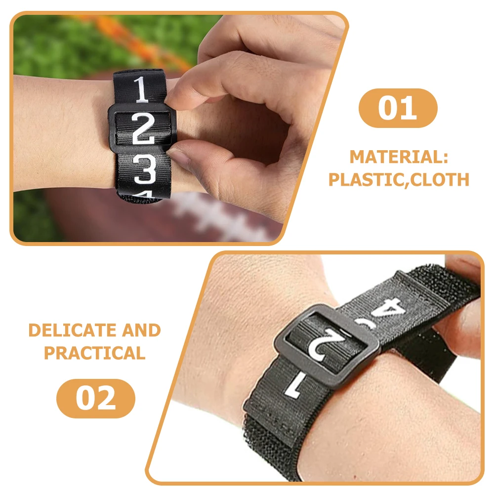 

2 Pcs Football Referee Wristband Accessories Training Aids Equipment Cloth Official