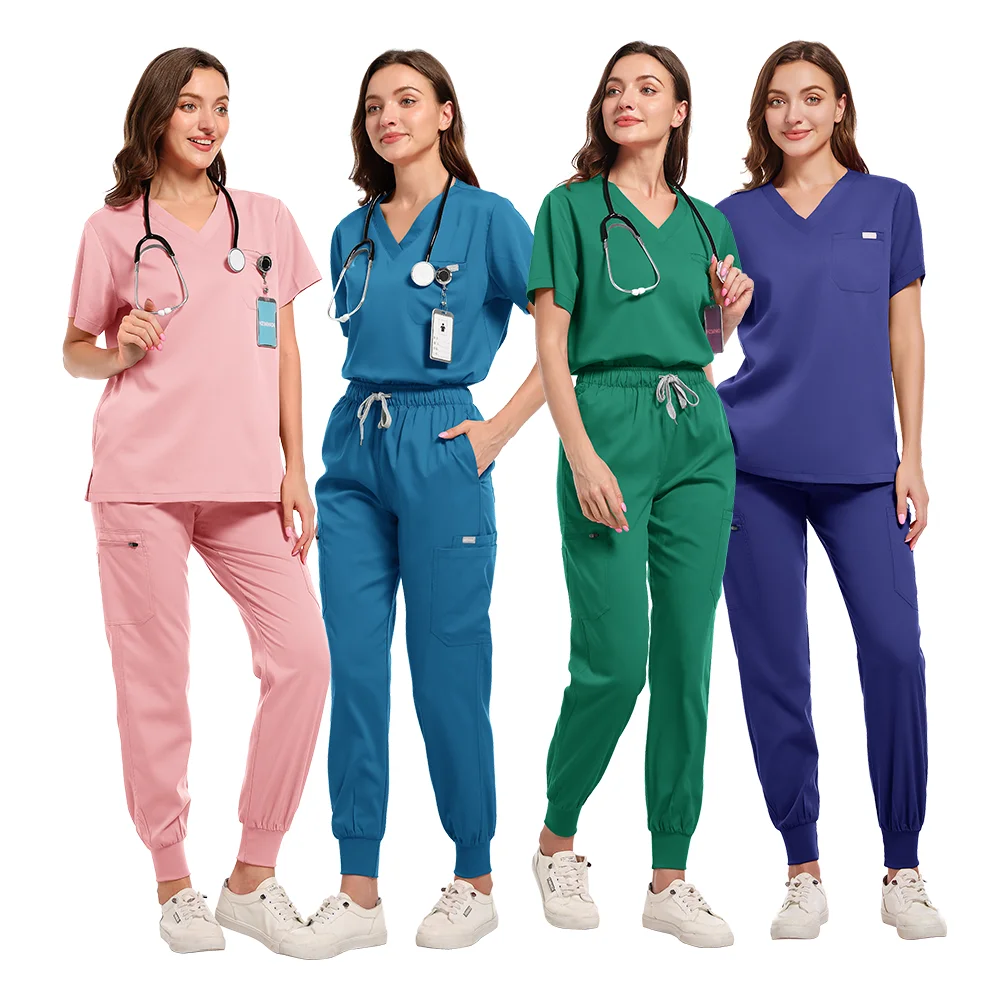 Multicolor Medical Uniforms Hospital Surgical Nurse Scrubs Set Unisex Nurses Accessories Dental Clinic Beauty Salon Workwear