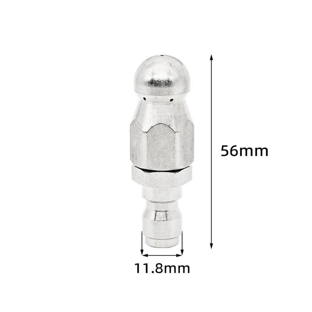 

5000PSI Sewer Jetting Nozzle 1/4 Quick Connect Stainless Steel Drain Cleaning Kit For Pressure Washer Pipe Dredging Tool