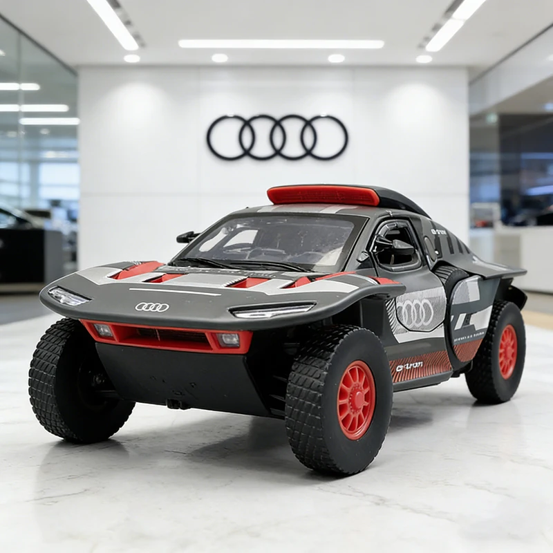 NIEUWE 1:32 Audi RS Q E-tron Quattro Legering Model Auto Geluid en Licht Trek kinderen Speelgoed Collectibles verjaardagscadeau