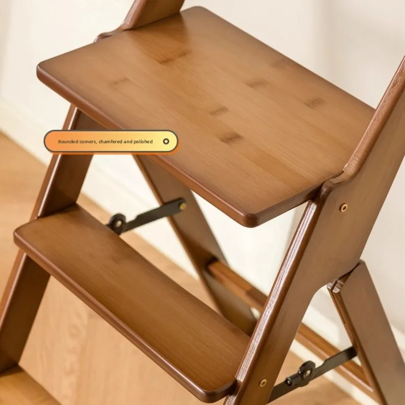مقعد سلم متعدد الوظائف قابل للطي، سلم تسلق منزلي مزدوج الأغراض ومقعد سميك مع مسند ظهر سااداريلي #4