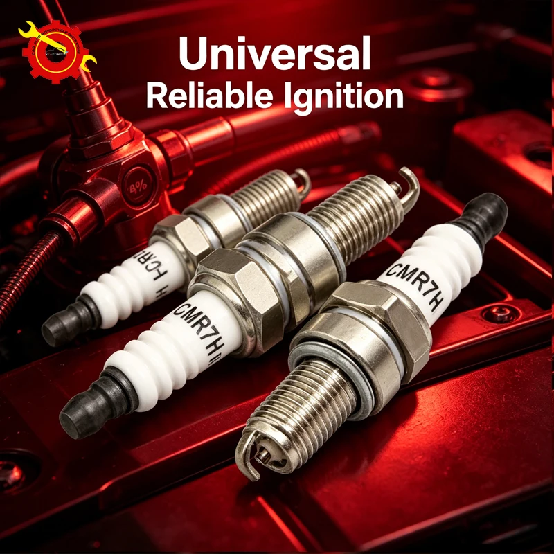 Spark Plug CMR7H For Hyundai Honda Mitsubishi Stratton Makita Stroke Trimmer Brushcutter Blower Engine Replacement Universal