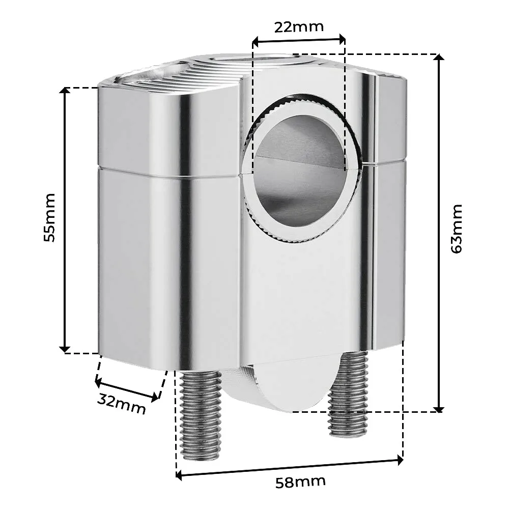 7/8 inch To 1 1/8 inch (22-28mm) for Dirt Bike ATV HandleBar-Fat Bar Mount Clamps Risers Adapter for Honda Yamaha -BMW
