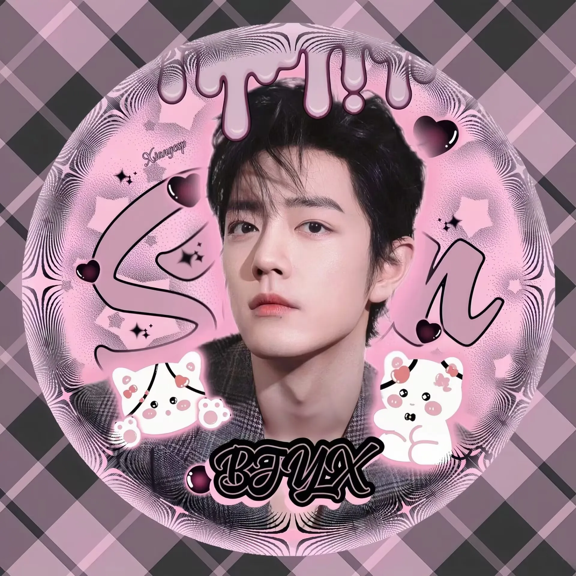 「Bo Jun Yi Xiao「Wang Yibo Xiao Zhan」高外観レベルバーバッジバックパックペンダントギフト。