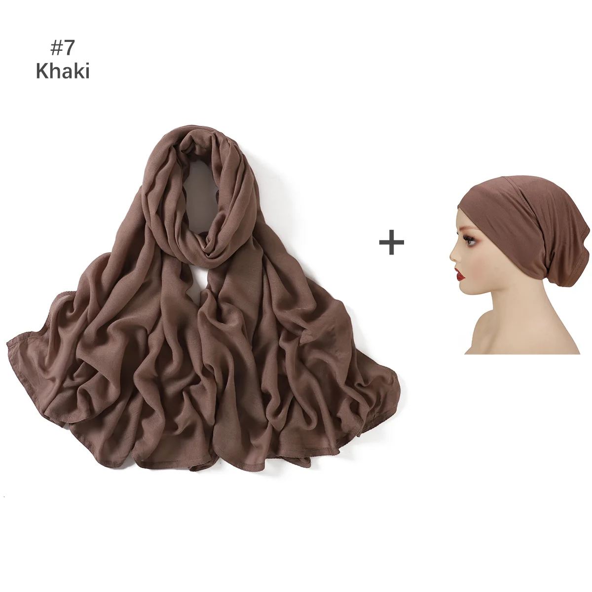 

2PCS/Set Muslim Jersey Hijab Tube Hat Women Headscarf Beanies Bonnet Turban Head Wrap Shawls Scarf Underscarf Cap Turbante Mujer