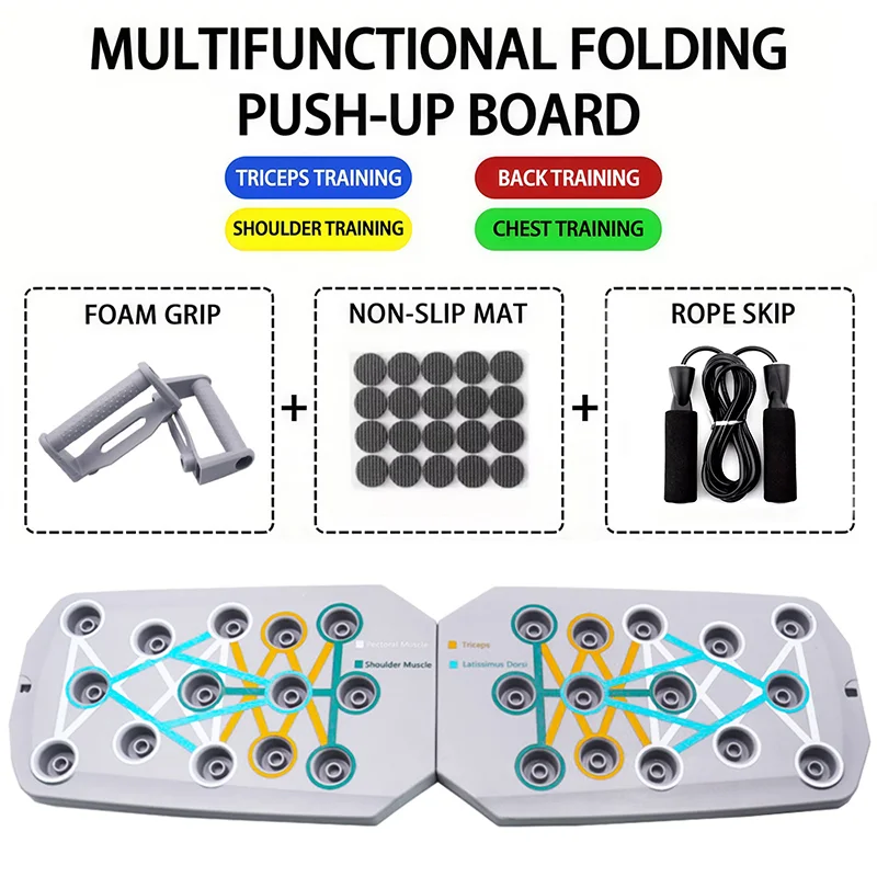 Push-up boardset Draagbare multifunctionele push-upstang Opvouwbare fitnessapparatuur voor borstbuikarmen/rugtraining