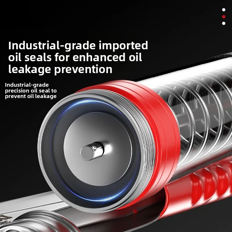 600cc High Pressure Manual Grease Gun Heavy Duty Pistol Grip Transparent Explosion Proof Material for All Kinds of Car
