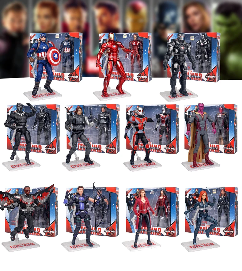 17cm Marvel Superhero Figures ZD Toy Iron Man Hulk Antman Spiderman Thanos Avengers Models Collection Action Figure Toys Gifts