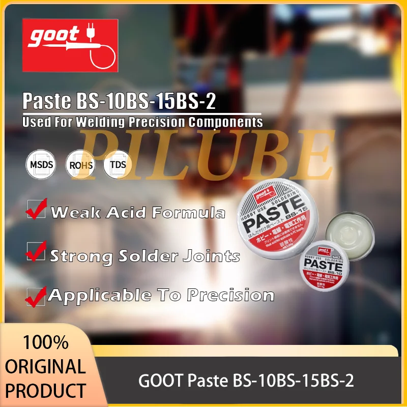 Паста GOOT BS-10 BS-15 BS-2 для прецизионной пайки, плавная намотка и надежная прочность соединения, оригинальный продукт