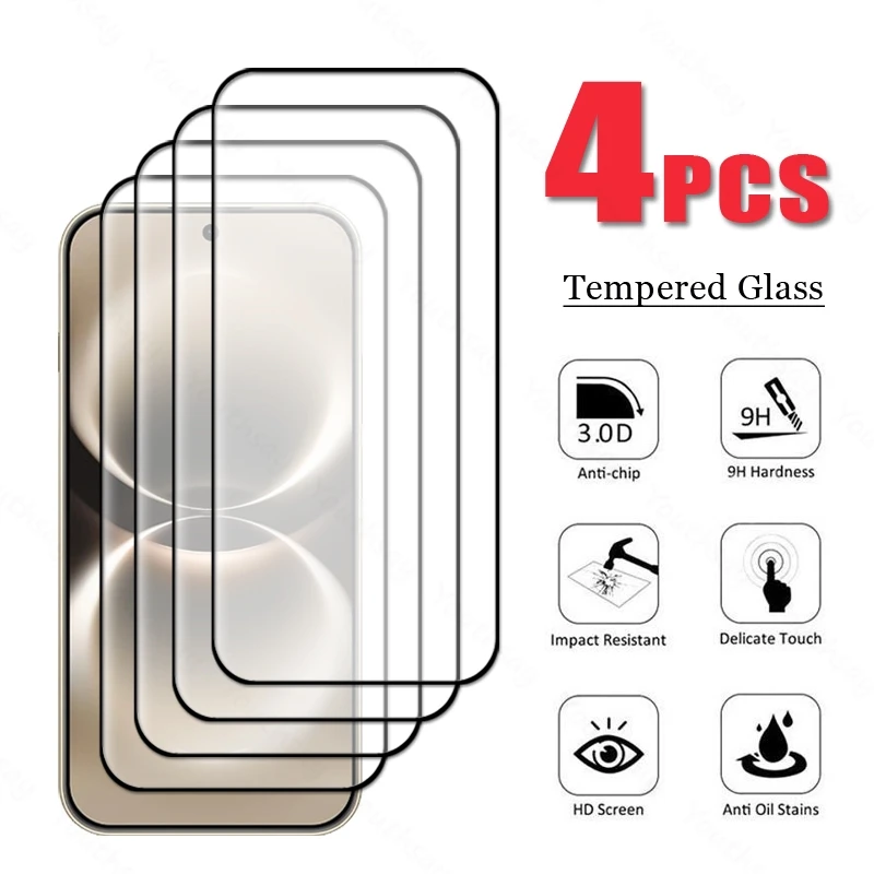 Für Huawei Nova 15 Max Glas-Displayschutzfolie 4 Stück Folie Huawei Nova 15 Max Gehärtetes Glas Nova 15 Max Glas-Schutzfolie