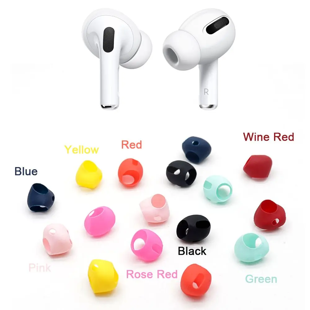 2pcs/1pair Anti Slip Earphone Replacement Earbuds Case Cover Eartips Silicone For Airpods Pro