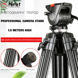 190cm Maximum height  Video Tripod Professional Camera Stand with Ground Spreader for Dslr Camcorder Wedding Photography Travel